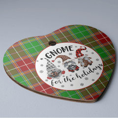 Clan Baxter Modern Tartan Gnome Heart Ceramic Ornament DV99 Baxter Modern Tartan Gnome Tartan Christmas