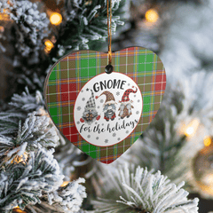 Clan Baxter Modern Tartan Gnome Heart Ceramic Ornament DV99 Baxter Modern Tartan Gnome Tartan Christmas