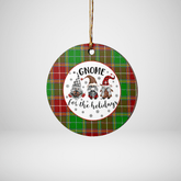 Clan Baxter Modern Tartan Gnome Round Ceramic Ornament HQ41 Baxter Modern Tartan Tartan Christmas