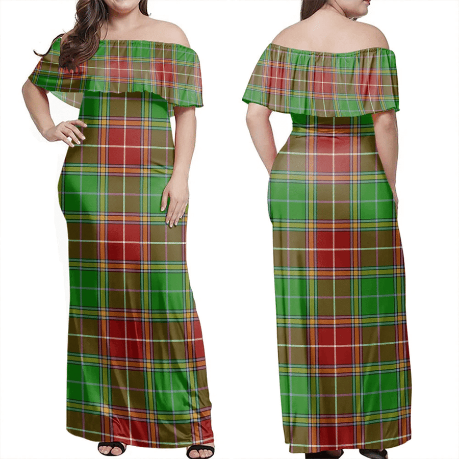 Clan Baxter Modern Tartan Hawaii Dress WI32 Clan Baxter Tartan Hawaii Dress