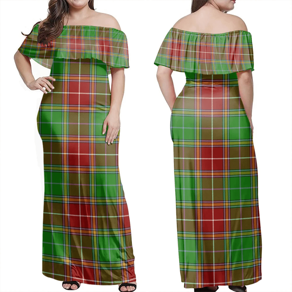 Clan Baxter Modern Tartan Hawaii Dress WI32 Clan Baxter Tartan Hawaii Dress