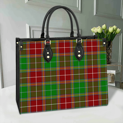 Clan Baxter Modern Tartan Leather Bag