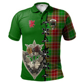 Clan Baxter Modern Tartan Polo Shirt - Lion Rampant And Celtic Thistle Style VY93 Baxter Modern Tartan Tartan Polo