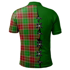 Clan Baxter Modern Tartan Polo Shirt - Lion Rampant And Celtic Thistle Style VY93 Baxter Modern Tartan Tartan Polo