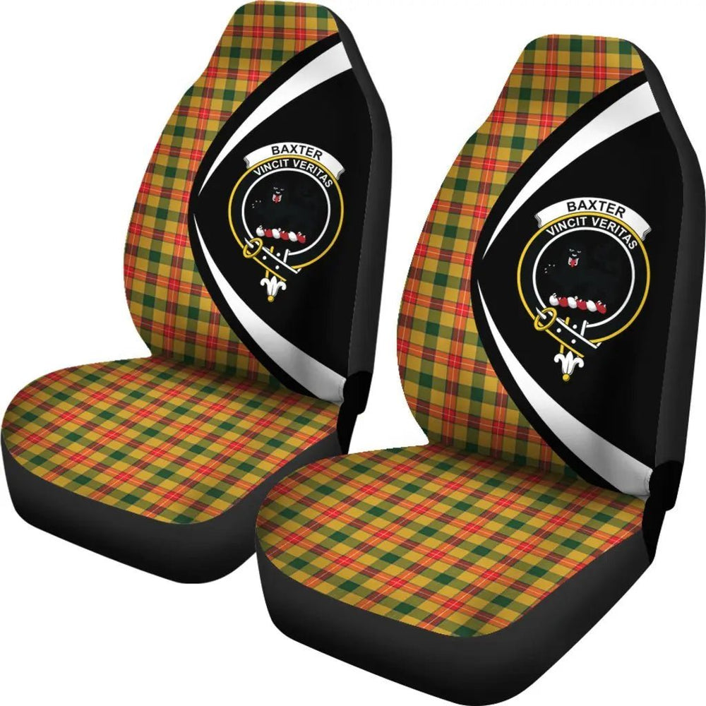 Clan Baxter Tartan Crest Circle Style Car Seat Cover UH63 Clan Baxter Tartan Today