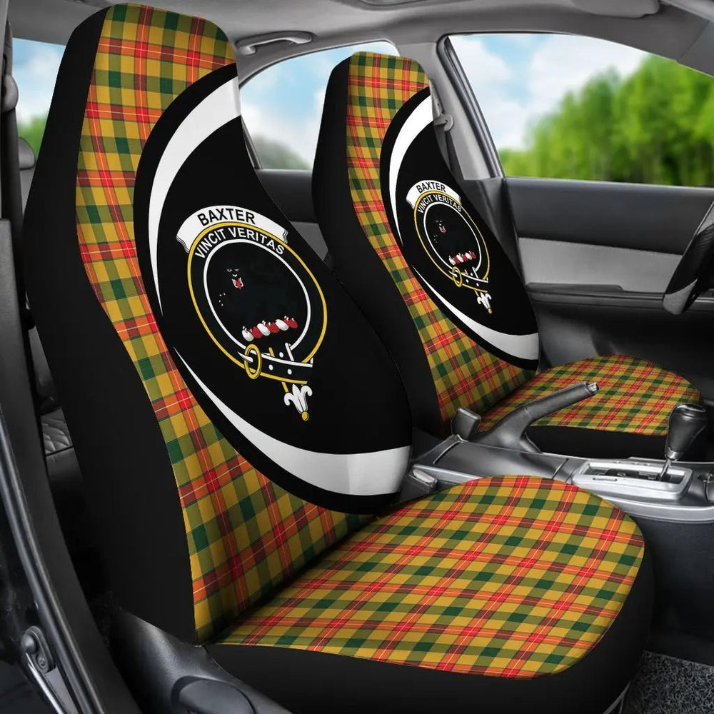 Clan Baxter Tartan Crest Circle Style Car Seat Cover UH63 Clan Baxter Tartan Today