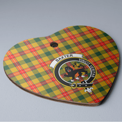 Clan Baxter Tartan Crest Heart Ceramic Ornament IZ62 Baxter Tartan Tartan Christmas
