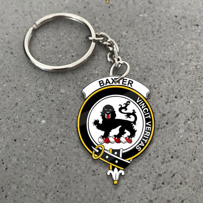Clan Baxter Tartan Crest Keychain