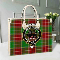 Clan Baxter Tartan Crest Leather Bag MQ98 Clan Baxter Tartan Today