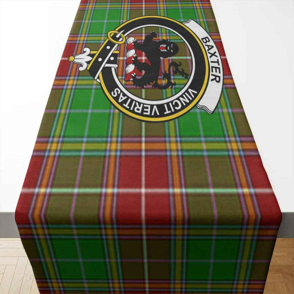 Clan Baxter Tartan Crest Table Runner Cotton HC58 Baxter Tartan Tartan Table Runner