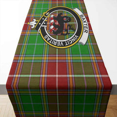 Clan Baxter Tartan Crest Table Runner Cotton HC58 Baxter Tartan Tartan Table Runner