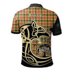 Clan Baxter Tartan Polo Shirt Viking Wolf SR99 Baxter Tartan Tartan Polo