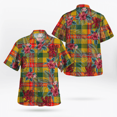 Clan Baxter Tartan Scottish Lion Hawaiian Shirt