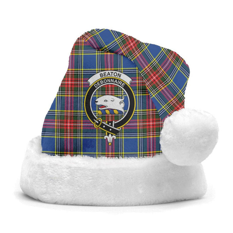 Clan Beaton Modern Tartan Crest Christmas Santa Hat YJ37 Beaton Modern Tartan Tartan Santa Hat