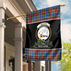 Clan Beaton Modern Tartan Crest Garden Flag - Welcome UI88 Clan Beaton Tartan Today