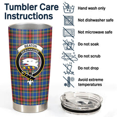 Clan Beaton Modern Tartan Crest Tumbler YP37 Clan Beaton Tartan Today