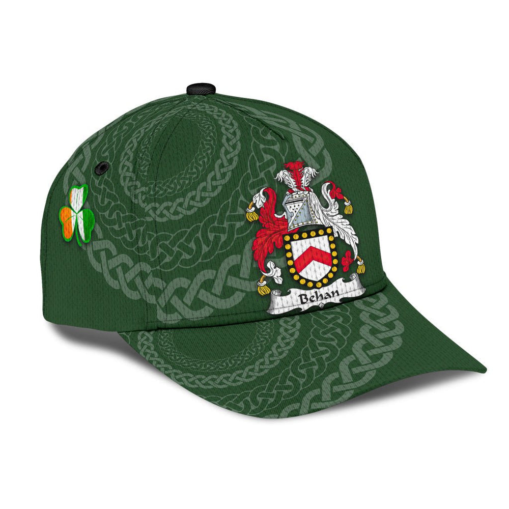 Clan Behan Coat Of Arms - Irish Family Crest St Patrick's Day Classic CapTS33 Classic Cap - Behan Coat Of Arms St Patrick's Day Classic Cap Irish Cap