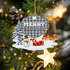 Clan Bell of the Borders "Merry Christmas" Tartan Acrylic Ornament TU63 Bell of the Borders Tartan Tartan Christmas