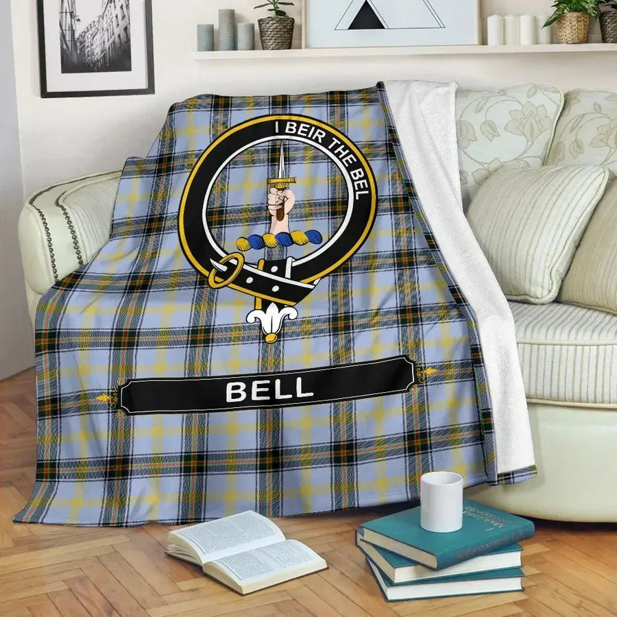 Clan Bell of the Borders Tartan Crest BlanketES88