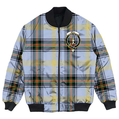 Clan Bell of the Borders Tartan Crest Bomber Jacket