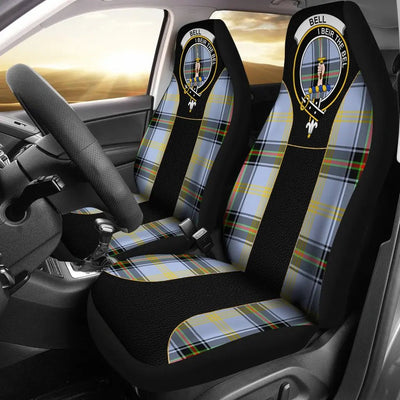 Clan Bell of the Borders Tartan Crest Car Seat Cover - Special VersionCO24