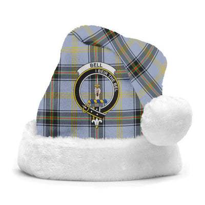 Clan Bell of the Borders Tartan Crest Christmas Santa Hat