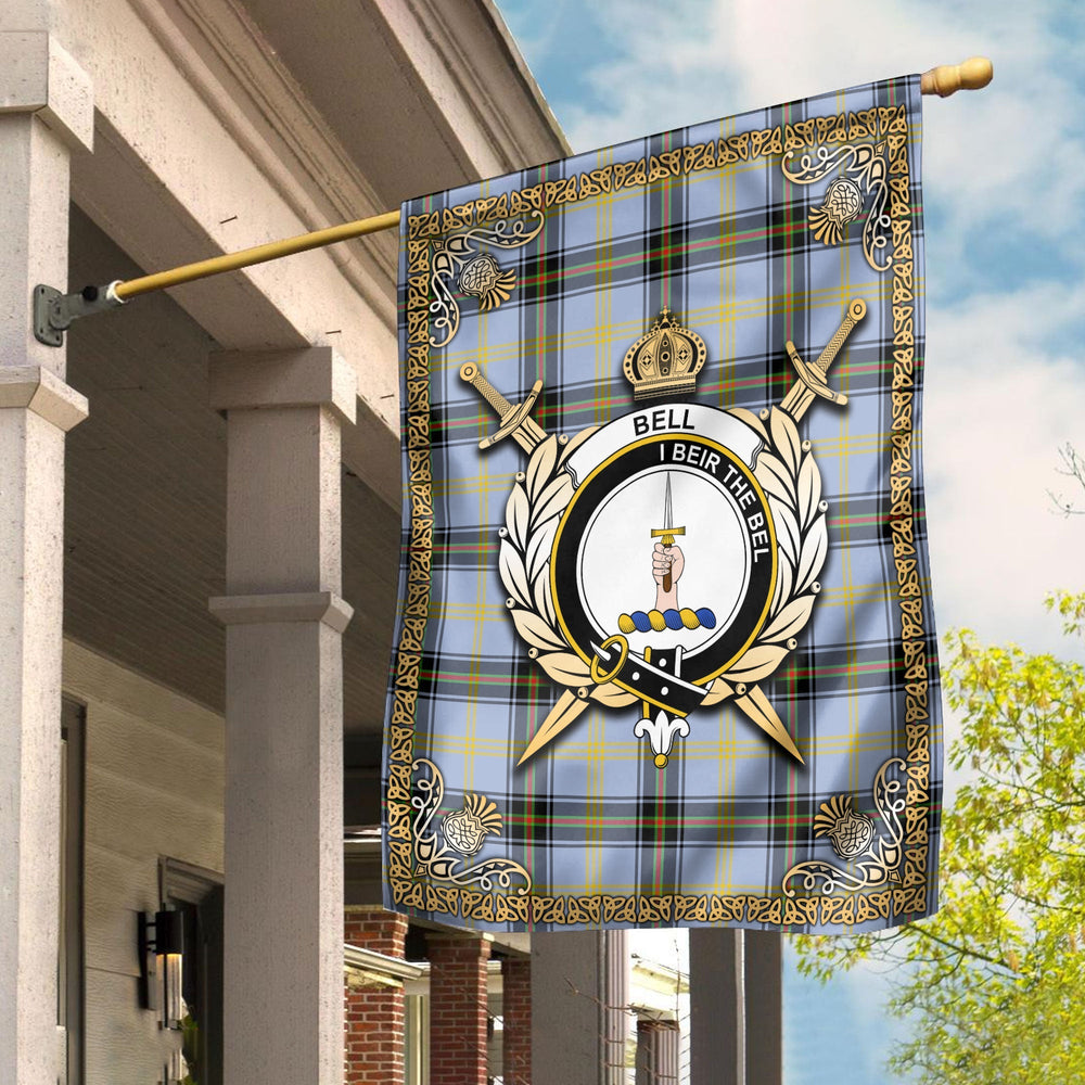 Clan Bell of the Borders Tartan Crest Garden Flag - Celtic Thistle RF56 Clan Bell Tartan Today