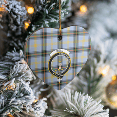 Clan Bell of the Borders Tartan Crest Heart Ceramic Ornament LO33 Bell of the Borders Tartan Tartan Christmas