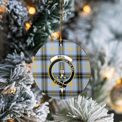 Clan Bell of the Borders Tartan Crest Round Ceramic Ornament RV86 Bell of the Borders Tartan Tartan Christmas