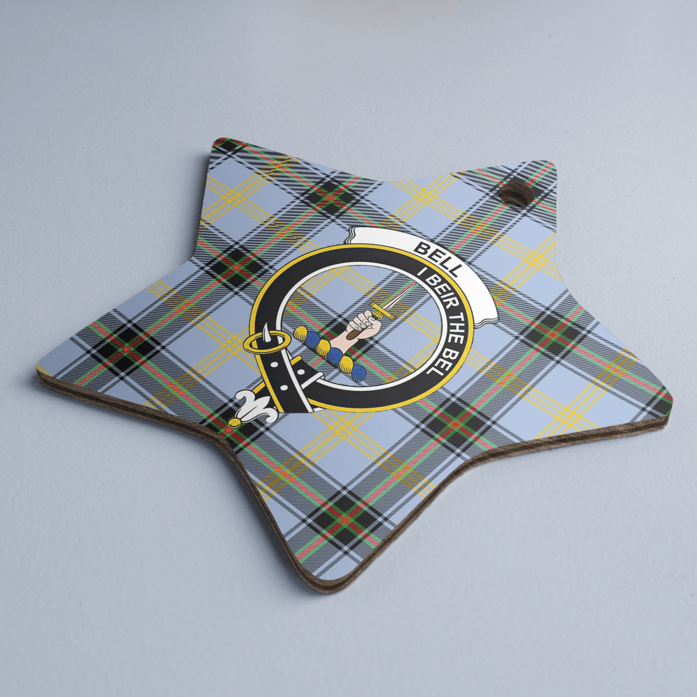 Clan Bell of the Borders Tartan Crest Star Ceramic Ornament DZ14 Bell of the Borders Tartan Tartan Christmas