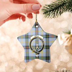 Clan Bell of the Borders Tartan Crest Star Ceramic Ornament DZ14 Bell of the Borders Tartan Tartan Christmas