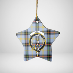 Clan Bell of the Borders Tartan Crest Star Ceramic Ornament DZ14 Bell of the Borders Tartan Tartan Christmas