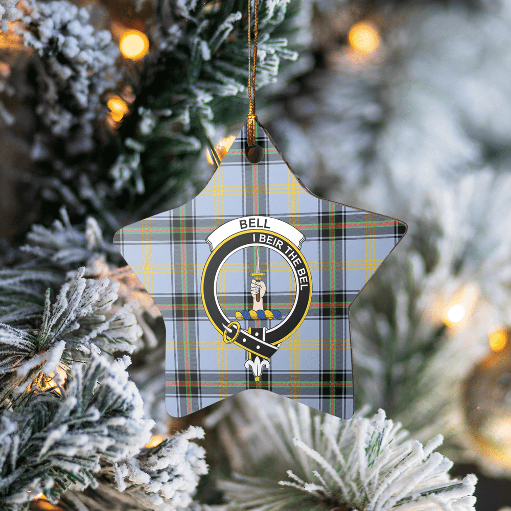 Clan Bell of the Borders Tartan Crest Star Ceramic Ornament DZ14 Bell of the Borders Tartan Tartan Christmas