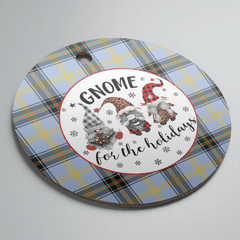 Clan Bell of the Borders Tartan Gnome Round Ceramic Ornament MA74 Bell of the Borders Tartan Tartan Christmas