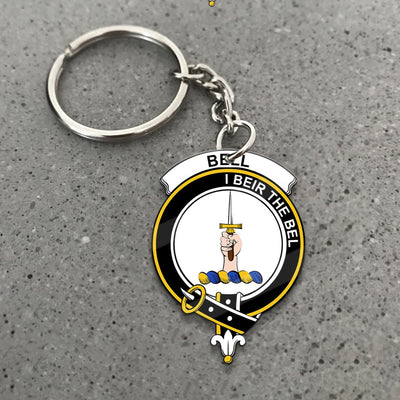 Clan Bell Tartan Crest Keychain