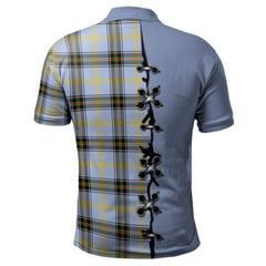 Clan Bell Tartan Polo Shirt - Lion Rampant And Celtic Thistle Style JM83 Bell Tartan Tartan Polo