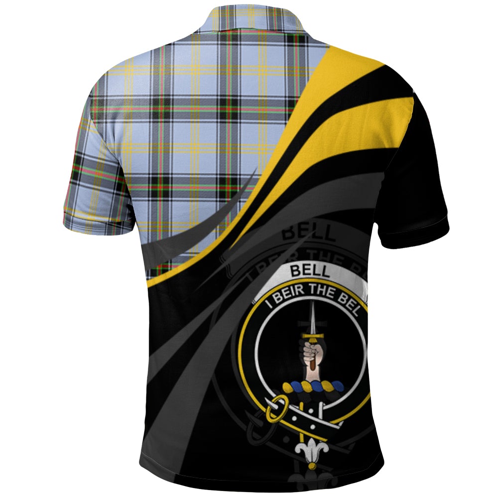 Clan Bell Tartan Polo Shirt - Royal Coat Of Arms Style FU43 Bell Tartan Tartan Polo