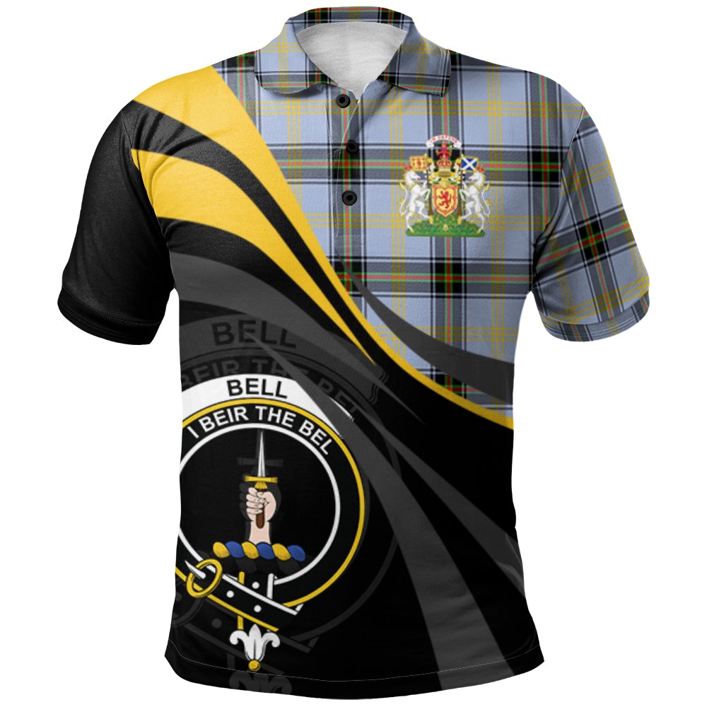 Clan Bell Tartan Polo Shirt - Royal Coat Of Arms Style FU43 Bell Tartan Tartan Polo