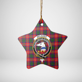 Clan Belshe Tartan Crest Star Ceramic Ornament EM87 Belshe Tartan Tartan Christmas
