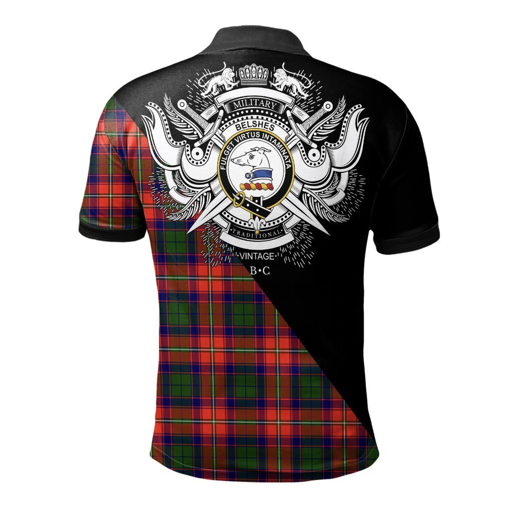 Clan Belshes Clan - Military Polo Shirt WB22 Belshes Tartan Tartan Polo