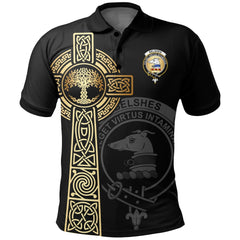 Clan Belshes (or Belsches) Clan Unisex Polo Shirt - Celtic Tree Of Life VB34 Belshes (or Belsches) Tartan Tartan Polo