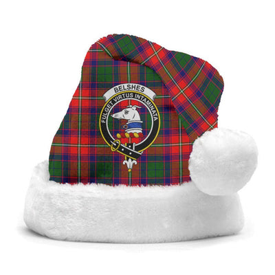 Clan Belshes Tartan Crest Christmas Santa Hat