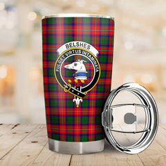 Clan Belshes Tartan Crest Tumbler AG63 Clan Belshes Tartan Today