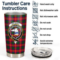 Clan Belshes Tartan Crest Tumbler AG63 Clan Belshes Tartan Today