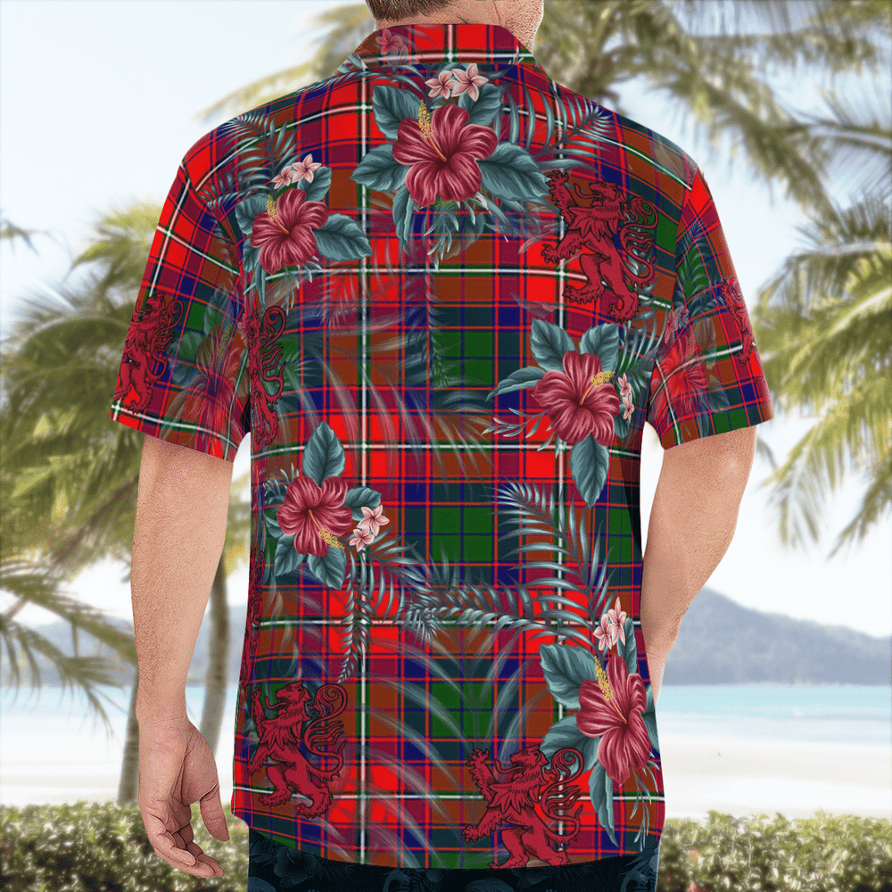 Clan Belshes Tartan Scottish Lion Hawaiian Shirt TF52 Belshes Tartan Tartan Hawaii Shirt