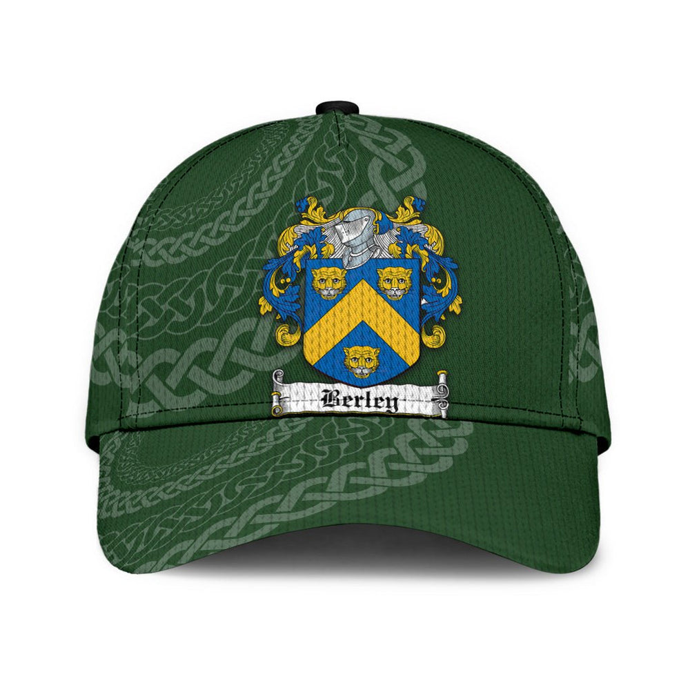 Clan Berley Coat Of Arms - Irish Family Crest St Patrick's Day Classic CapBR91 Classic Cap - Berley Coat Of Arms St Patrick's Day Classic Cap Irish Cap