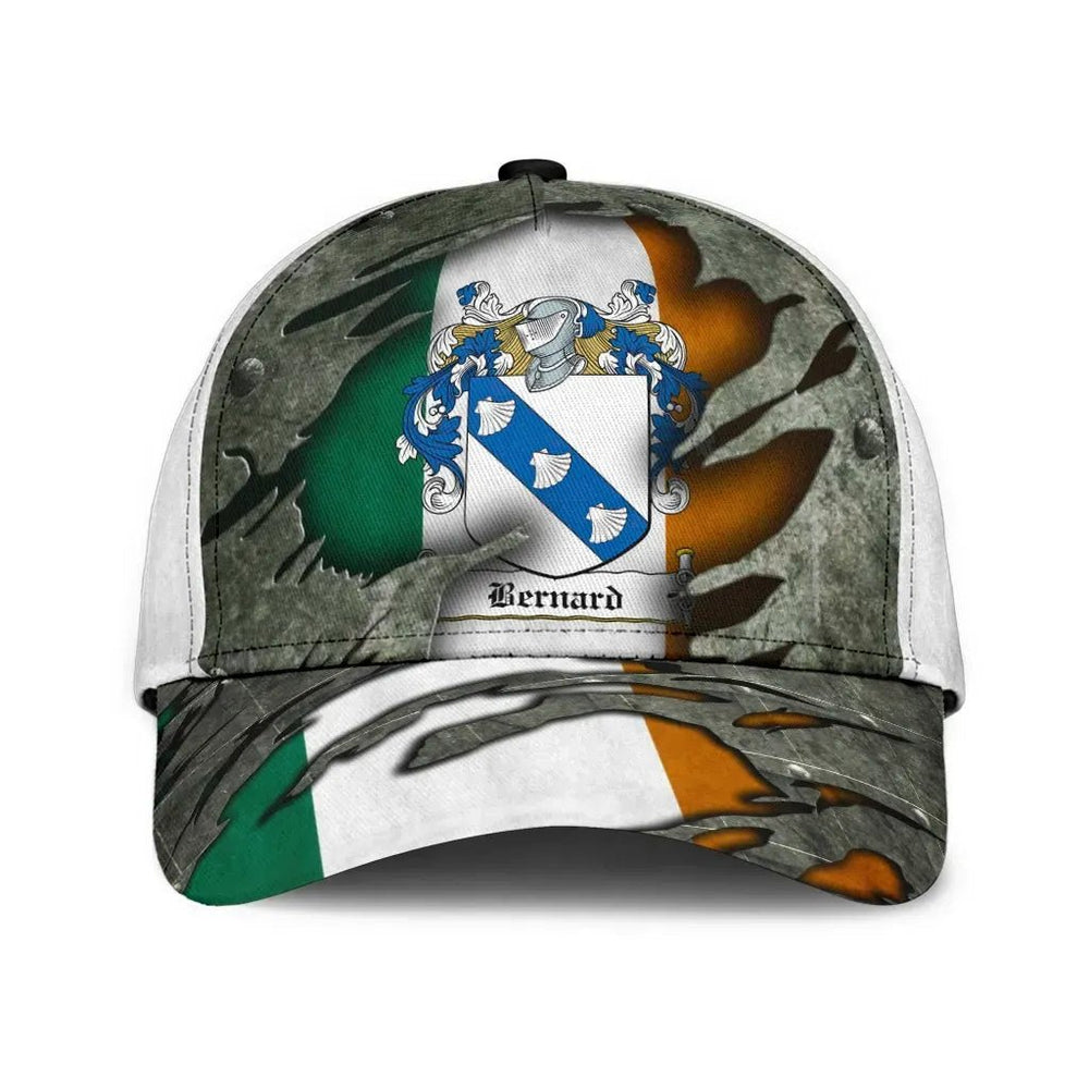 Clan Bernard Coat Of Arms - Irish Family Crest Classic Cap CX71 Bernard Coat Of Arms Irish Cap
