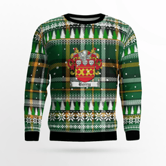 Clan Berry Coat Of Arms Christmas Ugly Sweater JZ30 Berry Coat Of Arms Tartan Ugly Sweater