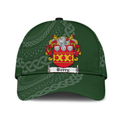 Clan Berry Coat Of Arms - Irish Family Crest St Patrick's Day Classic CapXA95 Classic Cap - Berry Coat Of Arms St Patrick's Day Classic Cap Irish Cap