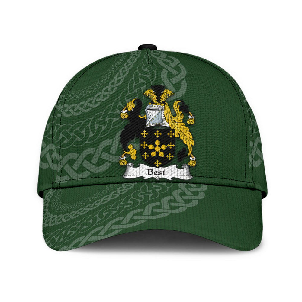 Clan Best Coat Of Arms - Irish Family Crest St Patrick's Day Classic CapVP73 Classic Cap - Best Coat Of Arms St Patrick's Day Classic Cap Irish Cap